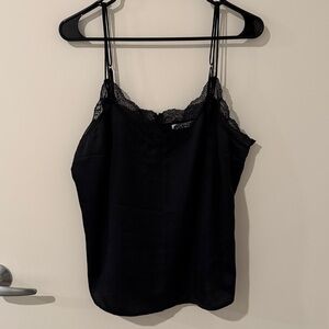 Black Lace Trim Camisole